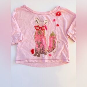 Cherokee Pink Fox Graphic Kids Shirt